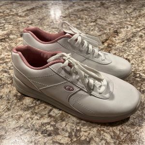 Dexter Women’s White and Pink Bowling Shoes Size 9